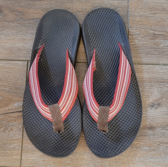 Chaco Thong Flip Flop Raspberry and Brown Colour Women Size 7 - Picture 2 of 5